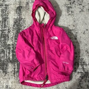 Adorable pink worm north face jacket